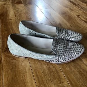 Vince Camuto Sparkly Rhinestone Loafers